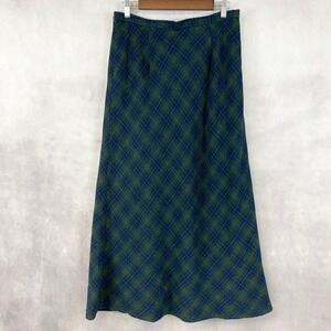 Vtg 80s Michele Plaid Skirt Size 14 Academia Preppy Heritage Old Money Modest